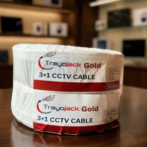 Trayojack Gold 3+1 CCTV Coaxial Cable Roll High Quality Copper