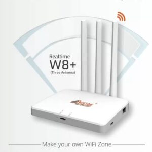 Realtime W8+ 4G Router with three antennas and LAN ports