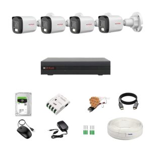 CP Plus Illumax 2.4MP 4 Channel DVR CCTV Kit with 4 Bullet Cameras